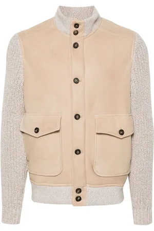 ELEVENTY Jacke mit gestrickten Einsätzen