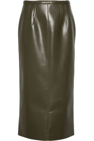 Serafini High-Waist-Rock mit beschichtetem Finish