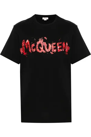 Alexander McQueen T-Shirt mit Graffiti-Logo-Print