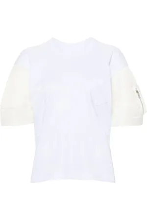 SACAI T-Shirt aus Baumwolljersey