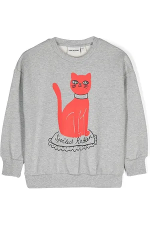 Mini Rodini Sweatshirt mit Katzen-Print