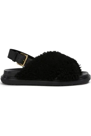 Marni Fußbett Shearling-Sandalen