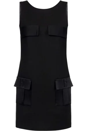 Elisabetta Franchi Kastiges Krepp-Minikleid mit Taschendetail