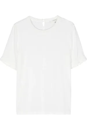 Frame T-Shirt mit Häkelborten