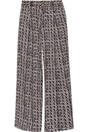 AERON Wellen Hose mit Monogramm-Print