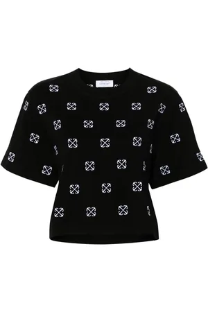 OFF-WHITE T-Shirt mit Pfeil-Stickerei