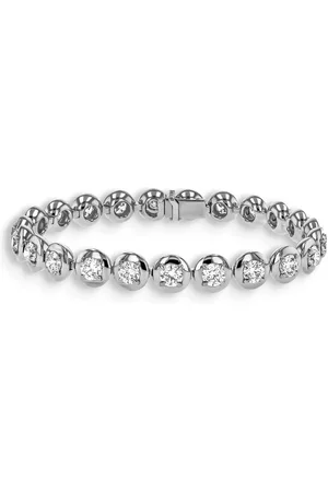 Pragnell 18kt Skimming Stone Weißgoldarmband mit Diamanten