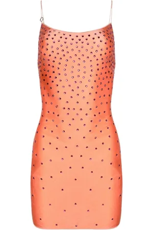 Oseree Kristallverziertes Minikleid aus Satin