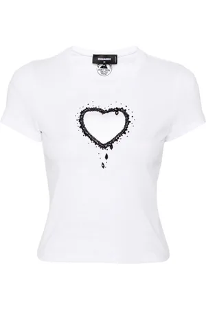Dsquared2 T-Shirt mit Perlenherz