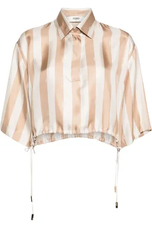 Fendi Gestreiftes Pequin Cropped-Hemd