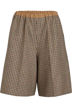 Patou Lange Shorts mit Hahnentrittmuster
