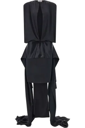 Salvatore Ferragamo Satin-Abendkleid mit Schlitz