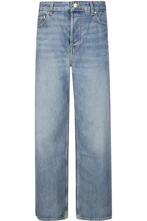 Ganni Boyfriend-Jeans mit Tragefalten