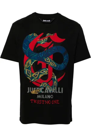 Roberto Cavalli T-Shirt mit Schlangen-Print