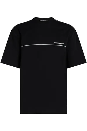 Karl Lagerfeld Reflektierendes T-Shirt mit Pipe-Futter