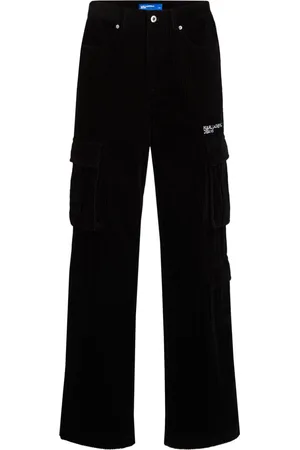 Karl Lagerfeld Cargohose aus Cord mit Stickerei
