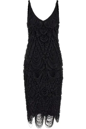 Salvatore Ferragamo Seidenkleid mit Fransen