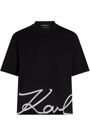 Karl Lagerfeld Karl T-Shirt mit Signature-Saum
