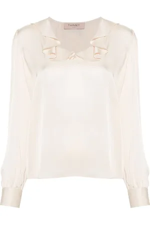Twin-Set Bluse mit Rüschenkragen