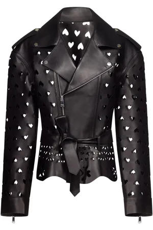 AREA Lederjacke mit Laser-Cut-Herz