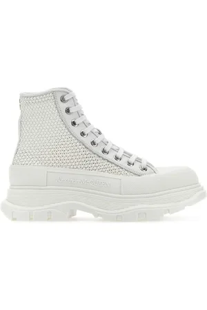 Alexander McQueen Schnürstiefel mit Webmuster