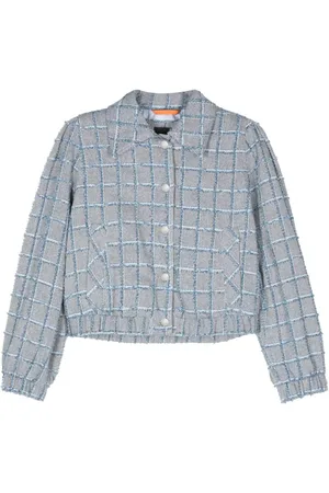 HUGO BOSS Tweed-Jacke mit Karomuster