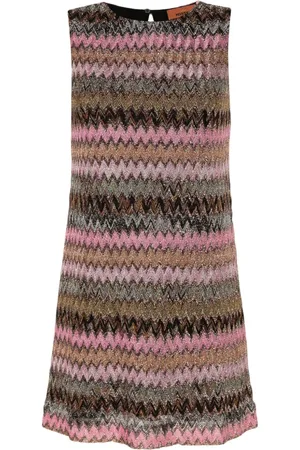 Missoni Lurex-Minikleid mit Zickzackmuster