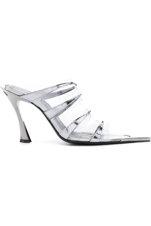 MUGLER Mules mit transparenten Riemen 120mm