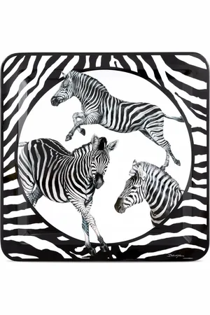 Dolce & Gabbana Tablett mit Zebra-Print
