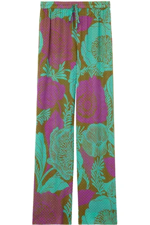 ST. JOHN Weite Hose mit Blumen-Print