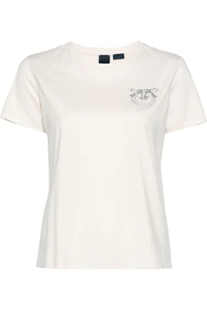 Pinko T-Shirt mit Love Birds-Applikation