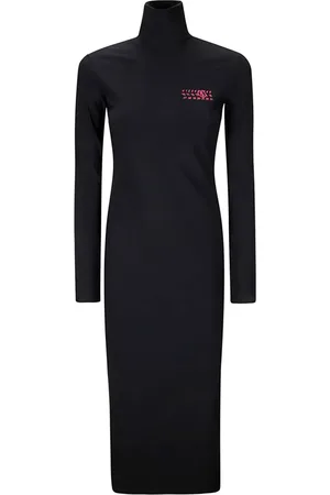 Maison Margiela Midikleid mit Logo-Print