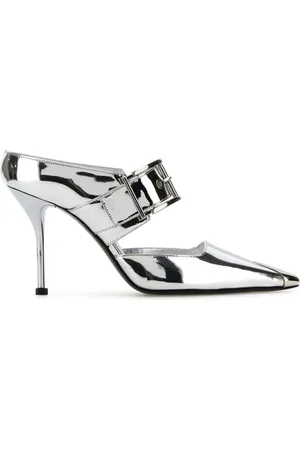 Alexander McQueen Metallische Punk Mules 90mm