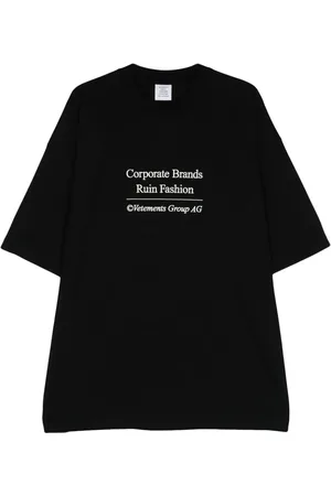 Vetements T-Shirt mit Logo-Stickerei