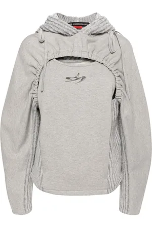 Andersson Bell Geraffter Hoodie mit Cut-Out