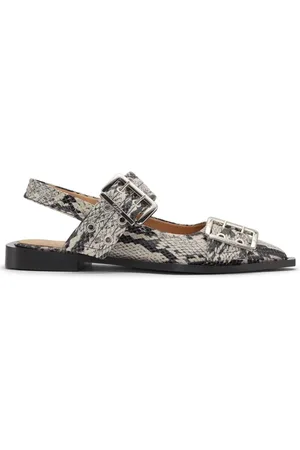Ganni Ballerinas mit Schnallen-Print