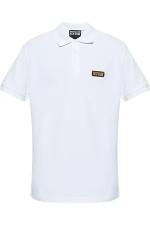 VERSACE Pikee-Poloshirt mit Logo-Schild
