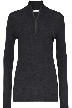 Brunello Cucinelli Geripptes Strickoberteil