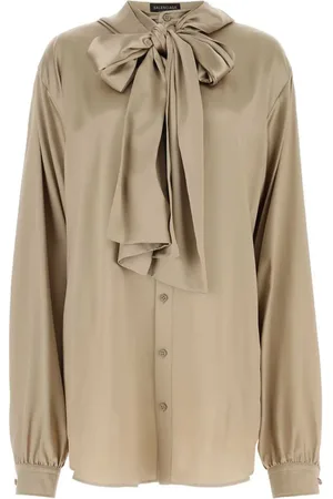 Balenciaga Satin-Hemd mit Kapuze