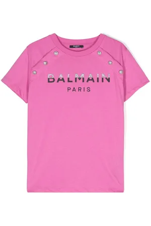 Balmain T-Shirt mit Glitter-Logo