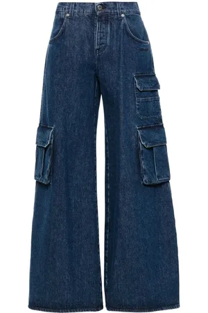 OFF-WHITE Weite Jeans mit aufgesetzten Taschen