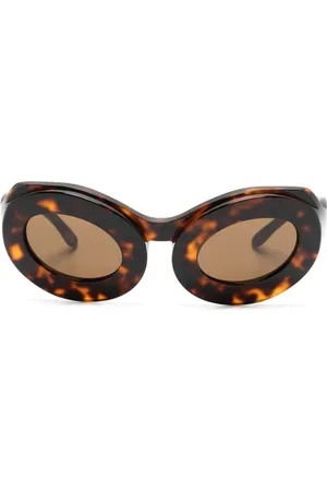 HENRIK VIBSKOV Ovale Sonnenbrille in Schildpattoptik