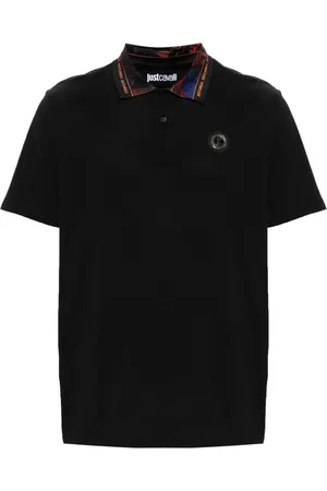 Roberto Cavalli Poloshirt mit Logo-Applikation