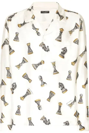 Dolce & Gabbana Seidenhemd mit Schachmotiv