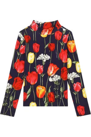 Dolce & Gabbana T-Shirt mit Tulpen-Print