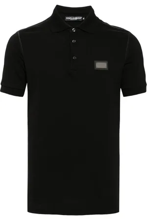 Dolce & Gabbana Piqué-Poloshirt mit Logo-Schild