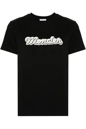 Moncler T-Shirt mit beflocktem Logo