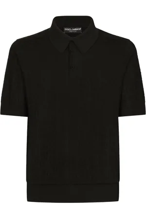 Dolce & Gabbana Seiden-Poloshirt aus Monogramm-Jacquard