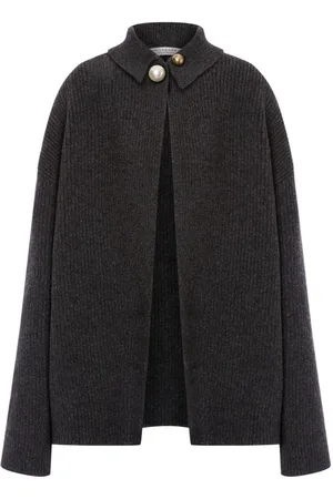 Serafini Gerippte Strickjacke mit Brosche