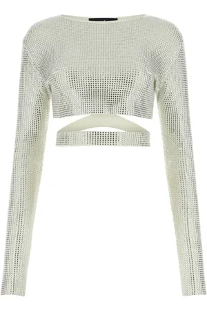ANDREADAMO Bluse mit Kristallen